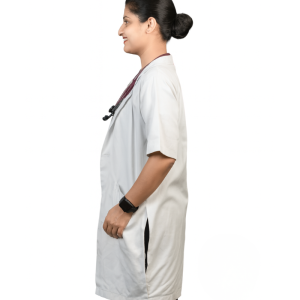 Alternative view of Sterling Clinical Coat | Pearl White